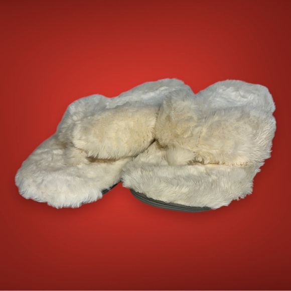 Vionic Indulge Gracie White Plush Faux Fur Supportive Thong Slippers Women's 11 - Picture 13 of 13